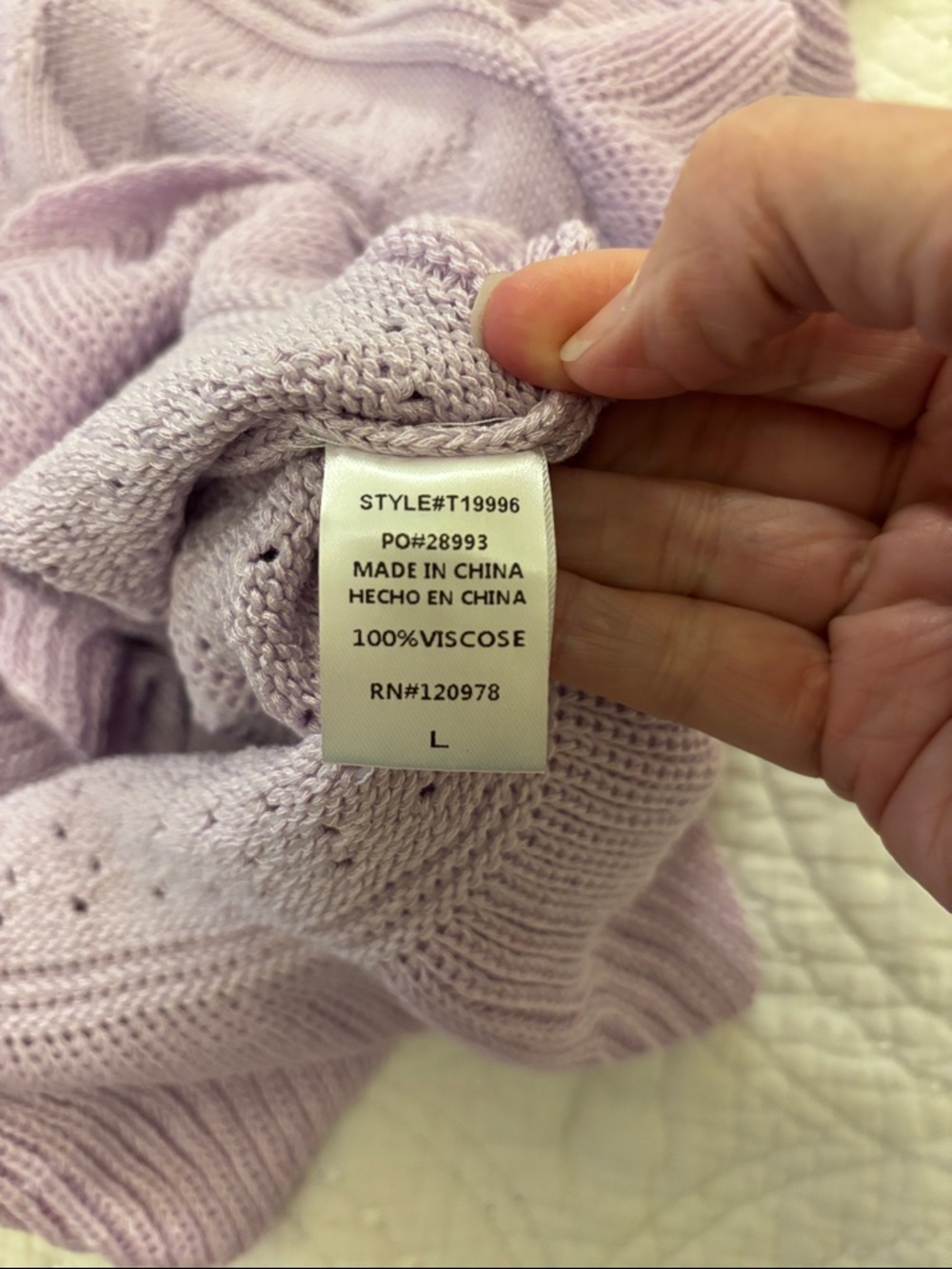Lavender Ruffle Knit Top - Picture 8 of 9
